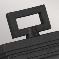 Mała latarnia naścienna Roscoe - 1 źródło światła - Teksturowana czerń