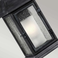 Duża latarnia naścienna Shepherd - 1 źródło światła - Ciemny postarzany cynk