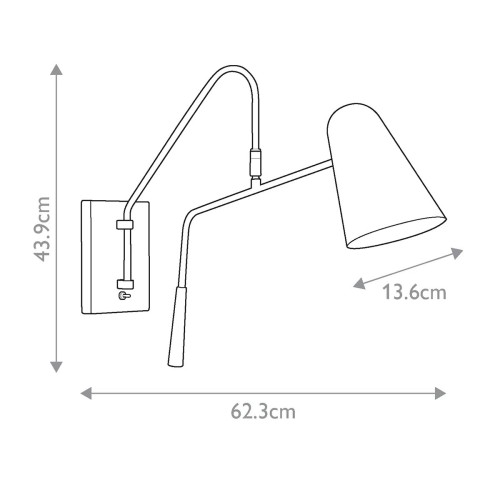 Kinkiet Simon - 1 źródło światła - Czarny