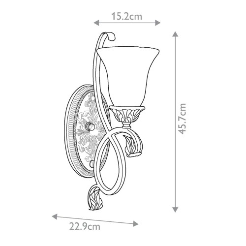 Kinkiet Sonoma Valley - 1 źródło światła - Szylkretowy