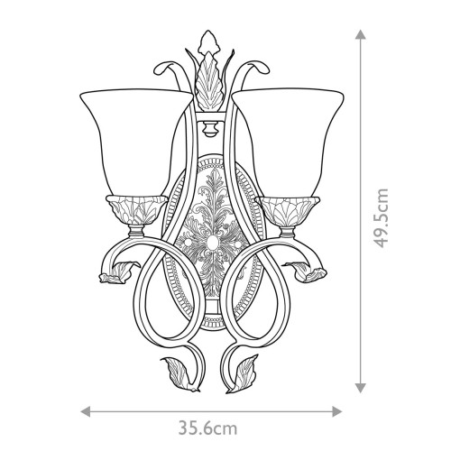 Kinkiet Sonoma Valley - 2 źródła światła - Szylkretowy