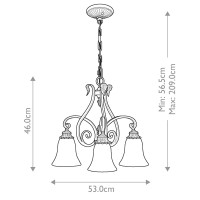 Żyrandol Sonoma Valley - 3 źródła światła - Szylkretowy
