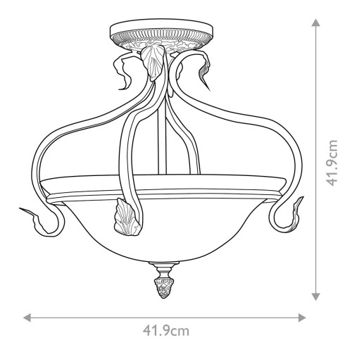 Półplafon Sonoma Valley - 3 źródła światła - Szylkretowy
