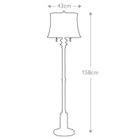 Lampa podłogowa Stateroom - 2 źródła światła - Antyczny nikiel