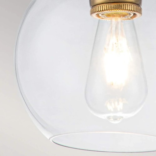 Lampa wisząca Tabby - 1 źródło światła - Oksydowany mosiądz