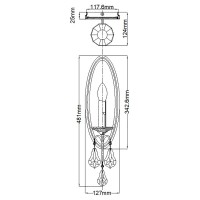 Kinkiet Valentina - 1 źródło światła - Oksydowany brąz