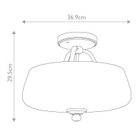 Półplafon Vintner - 3 źródła światła - Satynowy nikiel