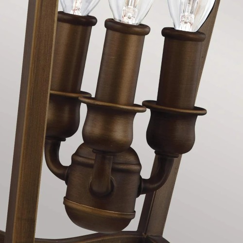 Lampa wisząca Yarmouth - 3 źródła światła - Postarzany mosiądz