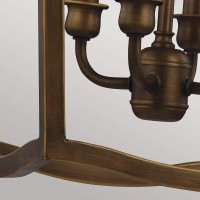 Lampa wisząca Yarmouth - 4 źródła światła - Postarzany mosiądz