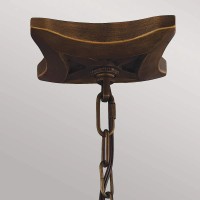 Lampa wisząca Yarmouth - 6 źródeł światła - Postarzany mosiądz