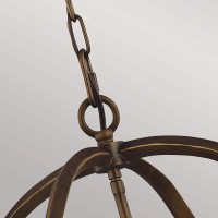 Lampa wisząca Yarmouth - 6 źródeł światła - Postarzany mosiądz