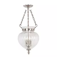 Średnia lampa wisząca Finsbury Park - 3 źródła światła - Polerowany nikiel
