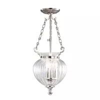 Mała lampa wisząca Finsbury Park - 3 źródła światła - Polerowany nikiel