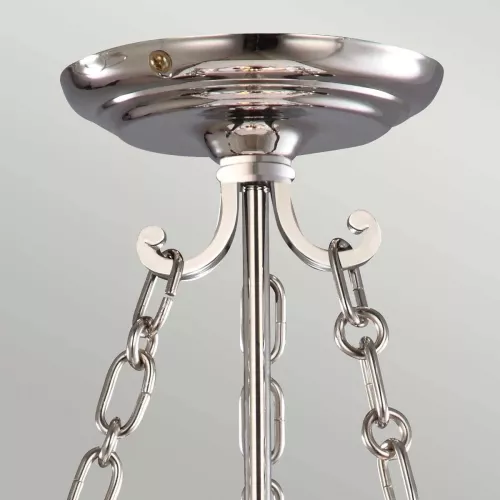 Mała lampa wisząca Finsbury Park - 3 źródła światła - Polerowany nikiel
