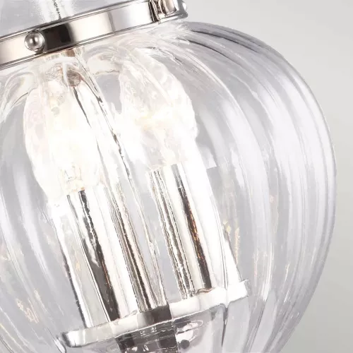 Mała lampa wisząca Finsbury Park - 3 źródła światła - Polerowany nikiel