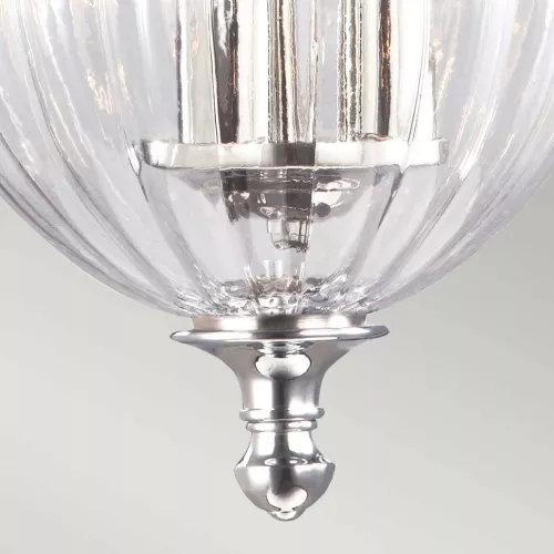 Mała lampa wisząca Finsbury Park - 3 źródła światła - Polerowany nikiel
