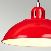 Lampa wisząca Franklin - 1 źródło światła - Czerwony