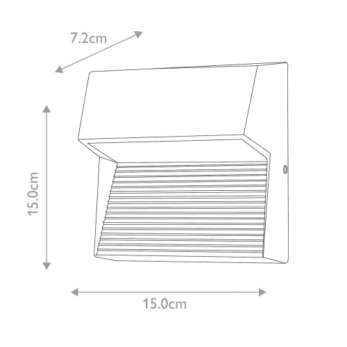 Latarnia naścienna LED Freyr - Grafitowy