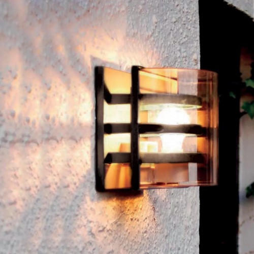 Latarnia naścienna Frida - 1 źródło światła - Grafitowy