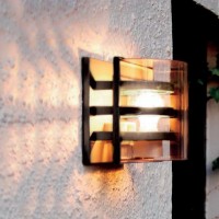 Latarnia naścienna Frida - 1 źródło światła - Grafitowy