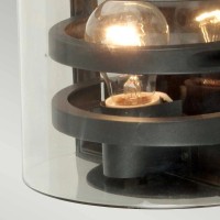 Latarnia naścienna Frida - 1 źródło światła - Grafitowy