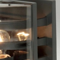 Latarnia naścienna Frida - 1 źródło światła - Grafitowy