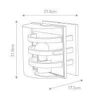 Latarnia naścienna Frida - 1 źródło światła - Grafitowy