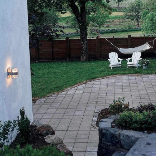 Mała latarnia naścienna Frida - 1 źródło światła - Grafitowy