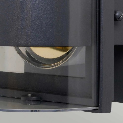 Mała latarnia naścienna Frida - 1 źródło światła - Grafitowy