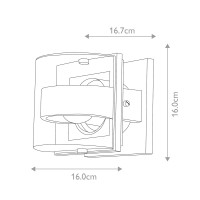 Mała latarnia naścienna Frida - 1 źródło światła - Grafitowy